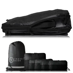 Housses de rangement et compression - set de 7 (noir)