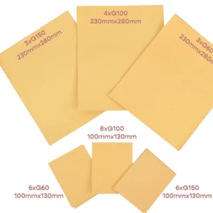 Schuurpapier Set - 30 Stuks | Schuurmaterialen voor Volwassenen | Fijn, Grof, Metaal- en Meubel Schuurpapier | 9.30x20 cm | Beige