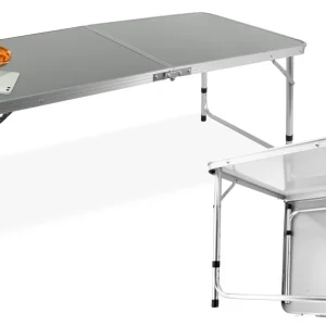 Inklapbare Campingtafel voor Buiten - Opvouwbare Tuintafel met Handvat - Stevige Klaptafel Geschikt voor 2-4 Personen - Klaptafel 120x60x70cm
