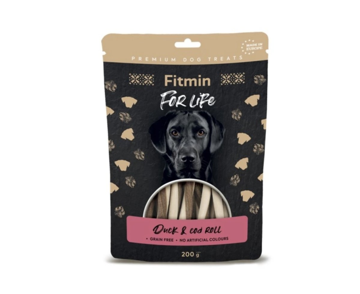 Fitmin For Life – dog Eendenstick met kabeljauw snack voor honden 200 g