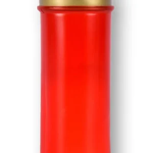Herdenkingskaars Rood 16,5 cm – Grafkaars & Gedenkkaars voor Overledenen – Langdurige Brandduur Binnen en Buiten