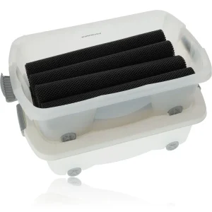 Set van 2 Onderbedboxen 24L - Verplaatsbare Opbergboxen - Opbergbakken Onder Bed met Wieltjes