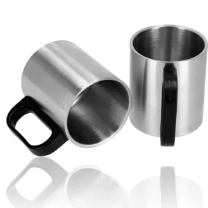 RVS Mokken Set 2 Stuks - Dubbelwandig 150ML - Lichtgewicht Campingbeker - Thermobeker voor Outdoor & Kamperen