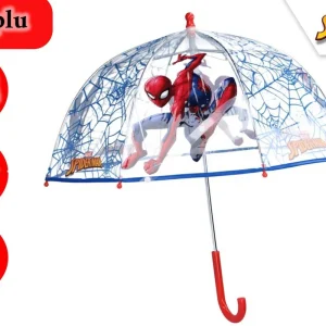 Marvel Spiderman Kinderparaplu 70cm – Automatische en Windbestendige Paraplu Kind – Leuke Stokparaplu Jongens en Meisjes – Lichtgewicht en Sterke Paraplu