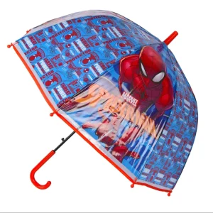 Marvel Spiderman Kinderparaplu 50cm – Windbestendige Paraplu Kind – Lichtgewicht Stokparaplu Jongens en Meisjes – Leuke Kinderparaplu met Grappige Print
