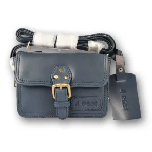 Handtasje | 12cm*17cm | Navy | Echte leer | Leren tas dames