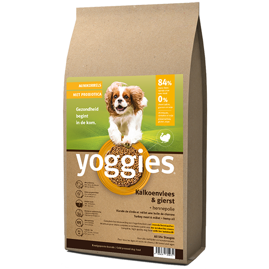 Yoggies Kalkoen met Gierst, koudgeperste MINI korrels met probiotica - Afbeelding 2