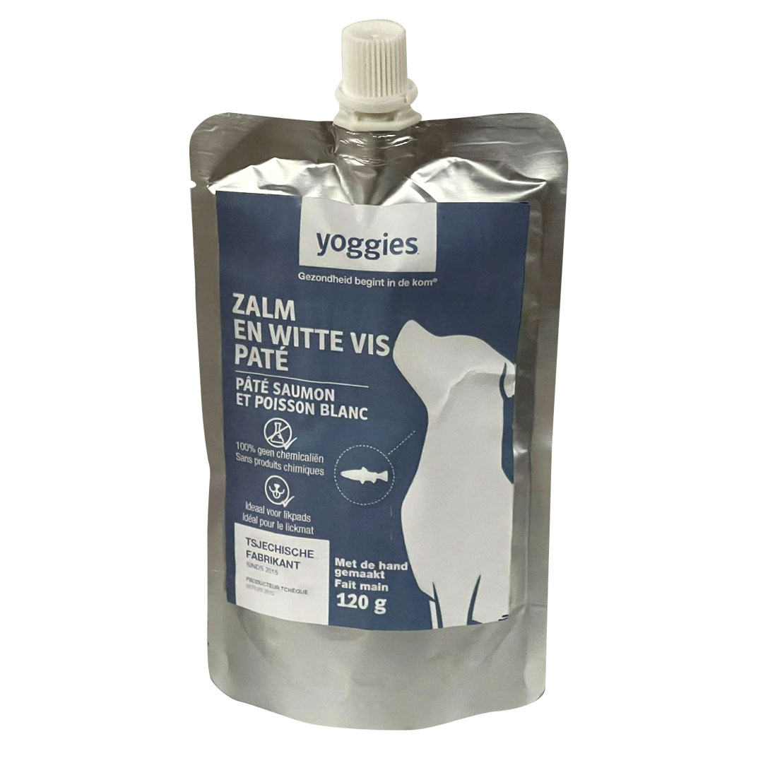 120g Yoggies paté – zalm en witte vis - Afbeelding 2